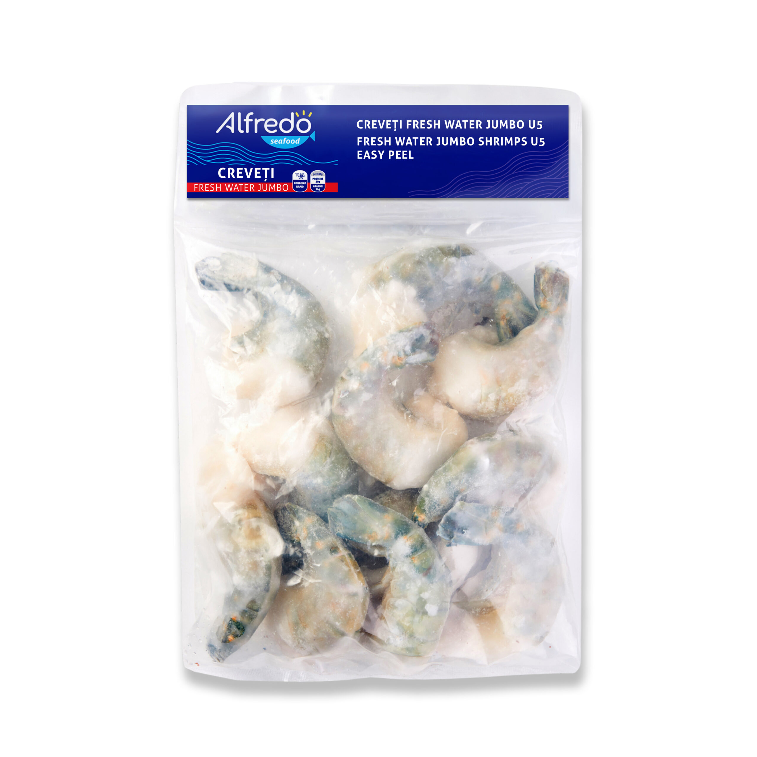 Creveti FreshWater jumbo u5 Creveți FreshWater Jumbo U5 Easy Peel 1kg - imagine 1